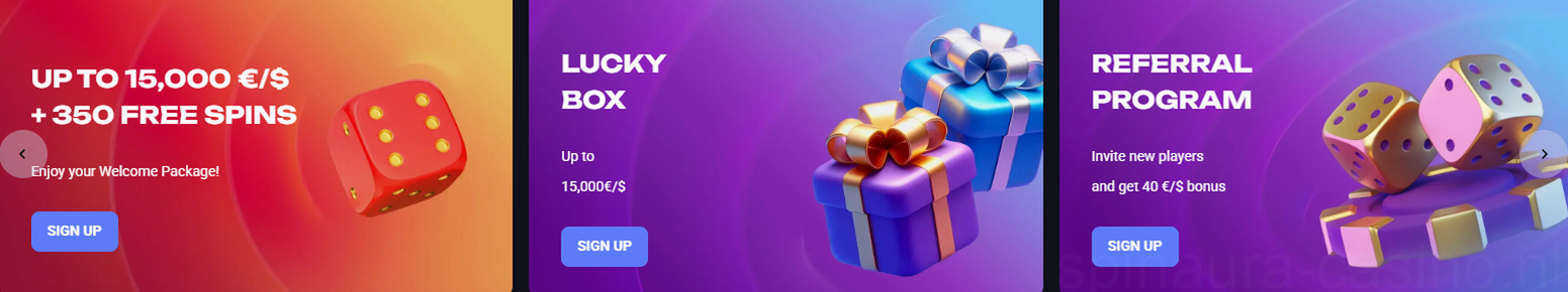 SpinAura Casino Welkomstbonus